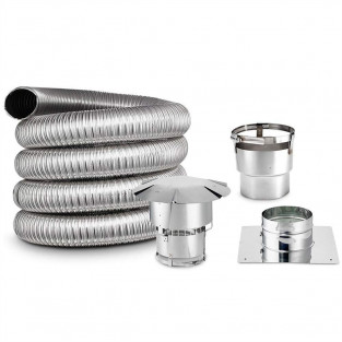Z-Flex 5" x 30' Stainless Steel Flexible Chimney Liner Kit (2KT294C0530)