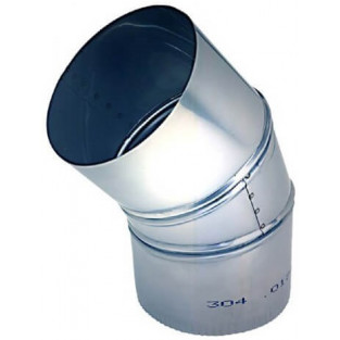 Z-Flex 5" Fixed Stainless Steel 45 Degree Elbow (2RE45XX05)