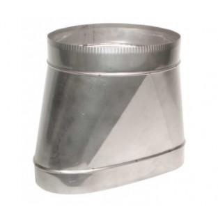 Z-Flex 8" Stainless Steel Oval to Round Adapter (2ZRORAX08)