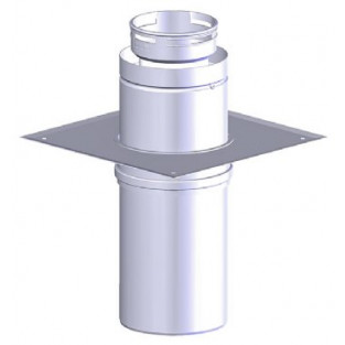 Z-Flex Z-Dens 2" Telescopic Flexible Ceiling Plate to Concentric - Ventilated Chimney Air (2ZDCPCT2)