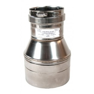 Z-Flex Z-Vent 8" to 6" Reducer Stainless Steel Venting (2SVDR0806)
