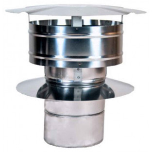 Z-Flex Z-Vent 4" Low Resistance Rain Cap Stainless Steel Venting (2SVDRC04)