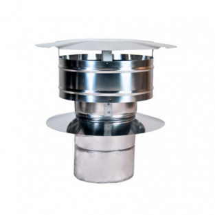 Z-Flex Z-Vent 6" Rain Cap with Wind Band Stainless Steel Venting (2SVSRCX06)