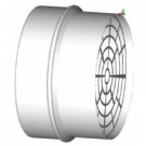 Z-Flex Z-Dens 6" End Screen - Stainless Steel (2ZDES8)