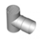 Z-Flex Z-Dens 2" Termination Tee with Screen - Stainless Steel (2ZDTT2)