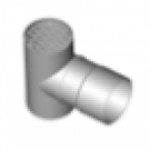 Z-Flex Z-Dens 6" Termination Tee with Screen - Stainless Steel (2ZDTT8)